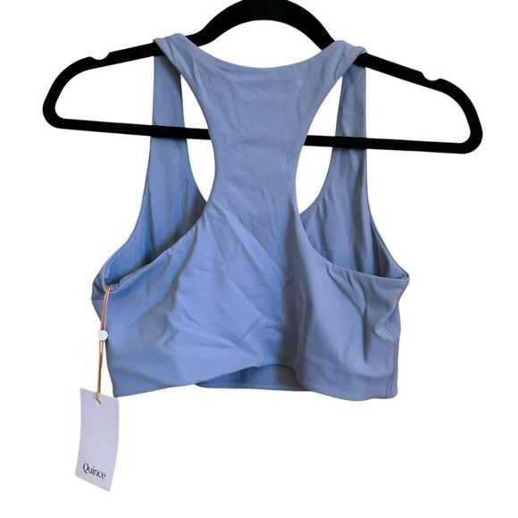 Quince Ultra-Form Scoop Neck Longline Bra Spa Blue M - Picture 6 of 9